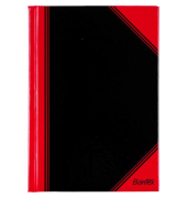 Chinakladde 100302833, schwarz/rot, A6, blanko, 70g, 96 Blatt / 192 Seiten