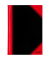 Chinakladde 100302833, schwarz/rot, A6, blanko, 70g, 96 Blatt / 192 Seiten
