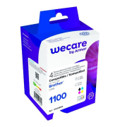 WeCare Tintenpatrone komp. mit brother LC1100, Inhalt: 17ml, 4 Farben
