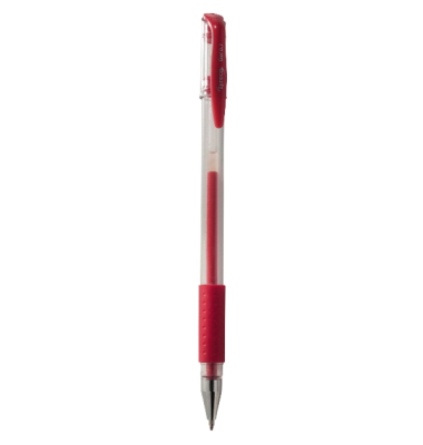 Gelschreiber Neutral, Strichstärke: 0,7mm, mit Kappe, rot