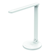 LED-Schreibtischlampe Atias, weiß, mit Standfuß, dimmbar