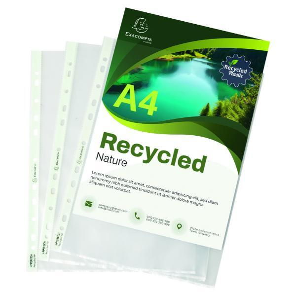 3130630053507 - Prospekthüllen Forever® aus Recycling-Polypropylen genarbt 120µ für DIN A4 25 Stück