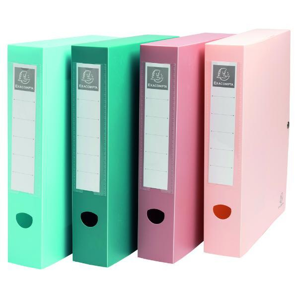 Exacompta Heftbox Skandi 89270E, A4 farbig sortiert, 6cm Füllhöhe, recyceltes Polypropylen (PP) 3130631892709 Exacompta 8 Stück