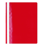 Schnellhefter 400128298, A4, rot, Polypropylen (PP), 80g, Vorderdeckel transparent