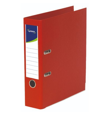 Ordner 9960337, A4 80mm breit PP vollfarbig rot