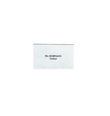 Namensschild Neutral, 75 x 40mm, mit Kombiklemme