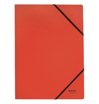 Eckspannmappe Recycle 39080025, A4 rot Karton 430g, f&uuml;r ca. 250 Blatt