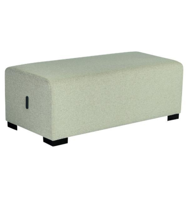 Hizia Sofa Pouf 2-Sitzer Beige Sahara