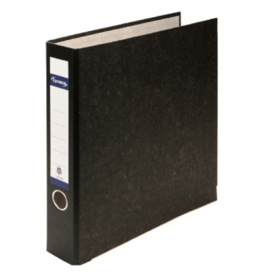 Ordner Neutral 11257078, A4 57mm schmal Karton Wolkenmarmor schwarz