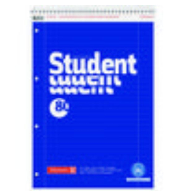 Collegeblock 106781101 Student, liniert / Liniert mit Rand, A4, 70g, blau, 80 Blatt