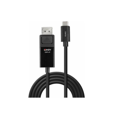 43342 Adapterkabel Displayport, USB Typ C an DP, Schwarz