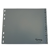 Kunststoffregister 29968, A bis Z, A4, graue Taben, 20-teilig