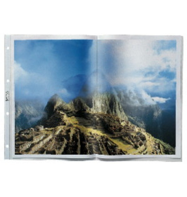 Prospekthüllen 400040804, A3 quer transparent genarbt, oben offen, 0,08mm