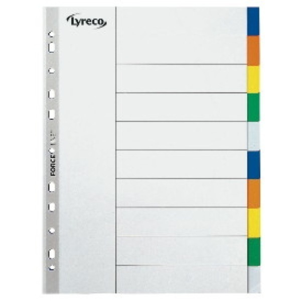 Alpedia Kunststoffregister 30046, 10-teilig blanko, A4, farbige Taben, 10-teilig 3662168017763 Alpedia
