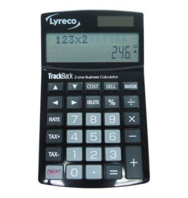 Tischrechner Neutral 12-stellig, Solar-Batteriebetrieb, 2-linig, schwarz
