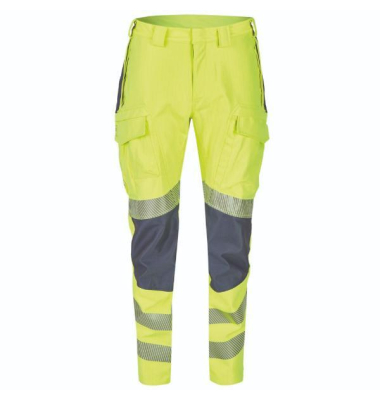 Schutzhose Arcfit, flammhemmend, fluoreszierend gelb/grau, Größe 52