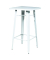 Bartisch 108cm (H), 60x60cm (BxT), quadratisch, wei&szlig; / wei&szlig;
