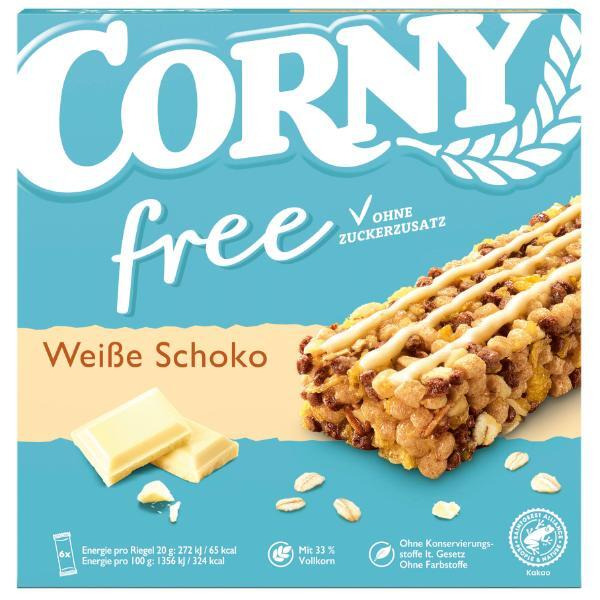 4011800575212 - Corny Müsliriegel FREE Weiße Schokolade 6x20g (MHD 09012026)
