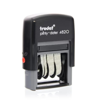 Printy 4820 Datumstempel, klimaneutral, selbstfärbend, schwarz