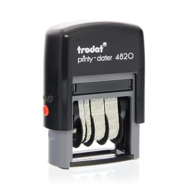 Trodat Printy 4820 Datumstempel, klimaneutral, selbstfärbend, schwarz 9010835118727 Trodat