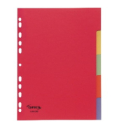 Kartonregister 29240, 5-teilig blanko, A4, 240 g/m&sup2;, farbige Taben, 5-teilig