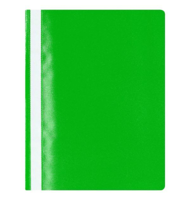 Schnellhefter Neutral Budget 400128299, A4, gr&uuml;n, Polypropylen (PP), 80g, Vorderdeckel transparent