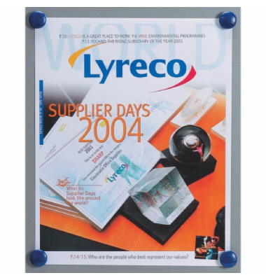 Haftmagnet 152203, Rund, 22mm &Oslash;, blau, 11 Blatt