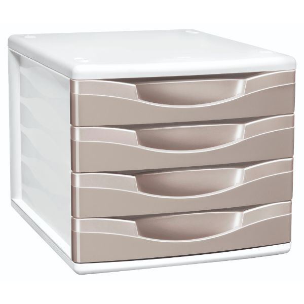 Alpedia Neutral Schubladen Box 4 Schubladen, weißgrau 3662168049634 Alpedia