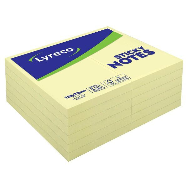 Alpedia Haftnotizen 15947172, 125x75mm, gelb, rechteckig 3662168052306 Alpedia 12 Stück