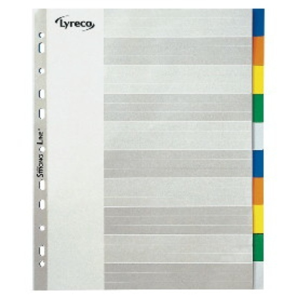 Alpedia Kunststoffregister 30045, 10-teilig blanko, A4+, farbige Taben, 10-teilig 3662168017770 Alpedia