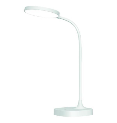 LED-Schreibtischlampe Bob, weiß, mit Standfuß, dimmbar