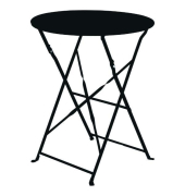 Klapptisch Meet , 60x60cm (BxT), 73cm (H), rund, schwarz / schwarz