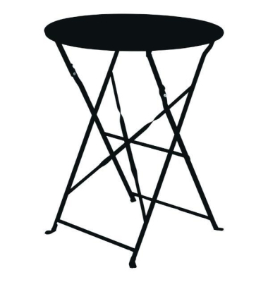 Klapptisch Meet  TAEDENO.01, 73cm (H), 60x60cm (BxT), rund, schwarz / schwarz