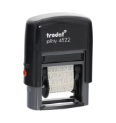 Printy 4822 Wortbandstempel, klimaneutral, selbstfärbend, schwarz