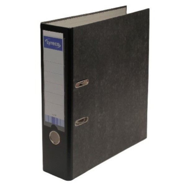 Alpedia Ordner 10437416, A4 80mm breit Karton Wolkenmarmor schwarz 4014481207212 Alpedia