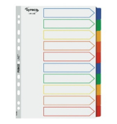 Kartonregister 29223, 10-teilig blanko, A4, farbige Taben, 10-teilig