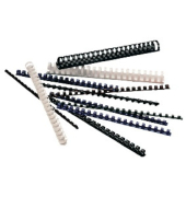 Plastikbinder&uuml;cken 105148, US-Teilung, 21 Ringe auf A4, schwarz, 16mm