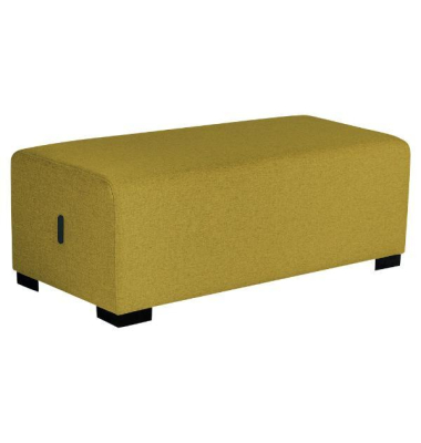 Hizia Sofa Pouf 2-Sitzer Safran Gelb