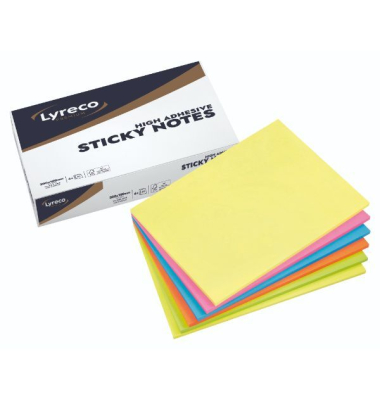 Haftnotizen 12953309, 200x150mm, gelb/pink/blau/orange/gr&uuml;n, rechteckig