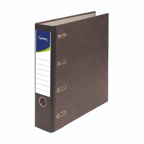 Alpedia Doppelordner Neutral 10162063, A5, A4 75mm breit Karton mit Wolkenmarmor überzogen schwarz 4003001900009 Alpedia