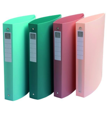 Ringbuch Skandi 51470E, A4+ 4 Ringe 30mm Ring-&Oslash; recyceltes Polypropylen (PP) farbig sortiert