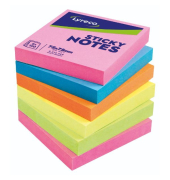 Haftnotizen FT510284605, 76x76mm, gelb/pink/blau/orange/grün, quadratisch