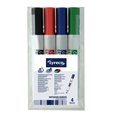 Boardmarker DGR993512, rot, blau, schwarz, grün, mittel Keilspitze