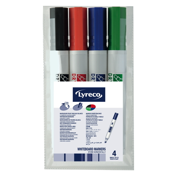 Alpedia Boardmarker DGR993512, rot, blau, schwarz, grün, mittel Keilspitze 3662168003407 Alpedia 4 Stück
