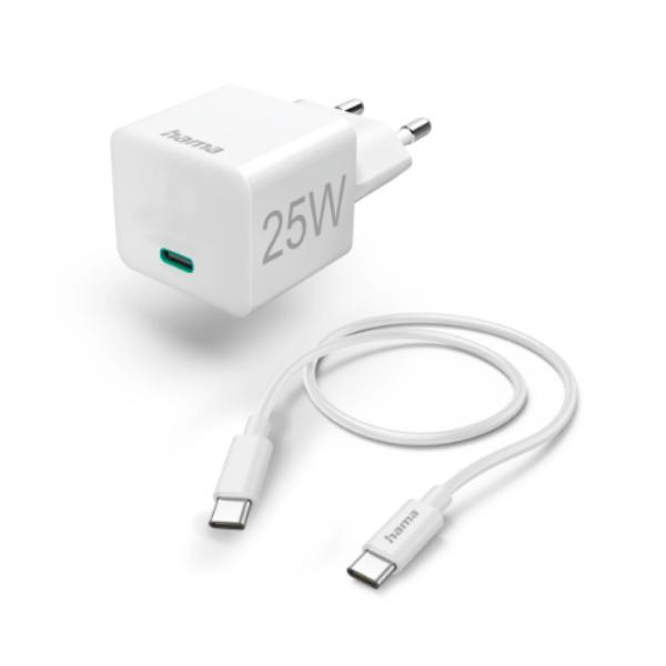 4047443489623 - Mini 25W USB-Ladegerät 25 w Innenbereich Steckdose Ausgangsstrom (max) 3000 mA usb-c® Anzahl - Hama