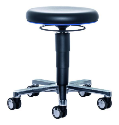 Medizinischer Laborhocker 9463L SchwarzBlau