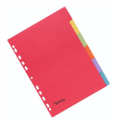 Kartonregister 29423, 6-teilig blanko, A4, 240 g/m&sup2;, farbige Taben, 6-teilig