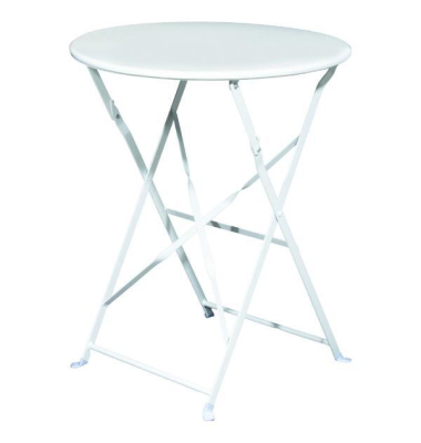 Klapptisch Meet , 60x60cm (BxT), 73cm (H), rund, wei&szlig; / wei&szlig;