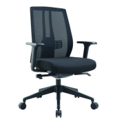 B&uuml;rostuhl Pegasus, schwarz / schwarz, mit Armlehnen, bis 110kg, ohne Kopfst&uuml;tze