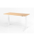 Schreibtisch XMKA, elektrisch h&ouml;henverstellbar, 70-120cm (H), 180x80cm (BxT), rechteckig, eiche / wei&szlig;